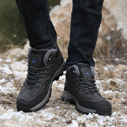 Cross-border winter men's outdoor sports shoes velvet warm snow boots hiking shoes hiking casual shoes cotton shoes men's shoes