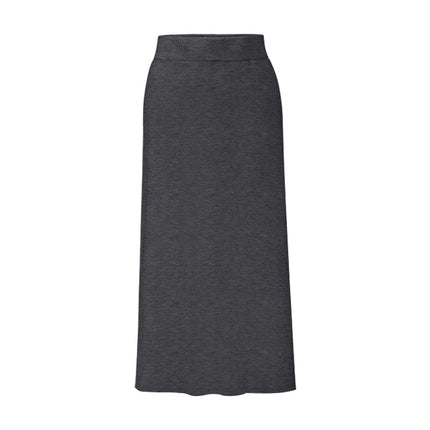 Wool Skirt Women's Autumn and Winter 100kg Knitted Hip Skirt Mid-Length High Waist Large Size Thickeneded Slit One Step Skirt