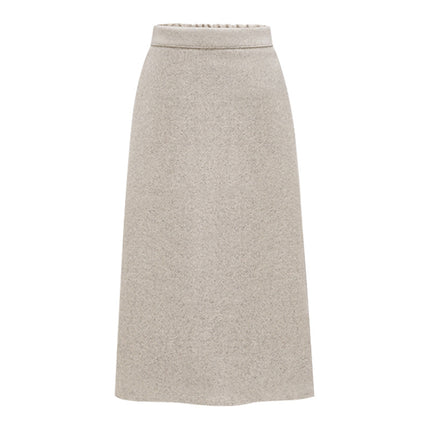 Wool Woolen Mid-Length Skirt for Women in Autumn and Winter New Retro High-Waist Slim Hip Skirt Mid-Length A-Line Skirt for Women