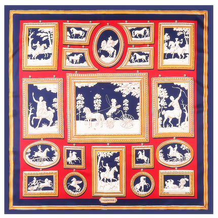 Spring new horse carriage photo frame pattern scarf scarf shawl large square scarf sunscreen scarf Yiwu scarf