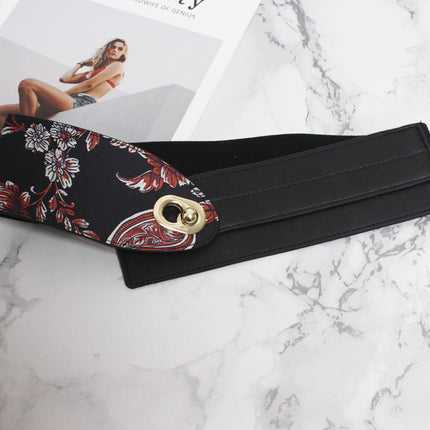 Women's leather wide belt simple casual decoration with waist seal fashionable all-Match belt personality dress trendy cool