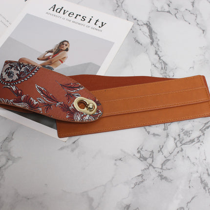 Women's leather wide belt simple casual decoration with waist seal fashionable all-Match belt personality dress trendy cool