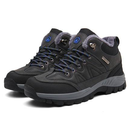 Cross-border winter men's outdoor sports shoes velvet warm snow boots hiking shoes hiking casual shoes cotton shoes men's shoes