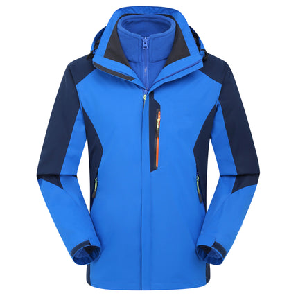 New Outdoor three-in-one jacket waterproof windproof warm Group clothing mountaineering clothing origin supply