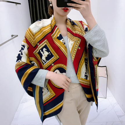 Spring new horse carriage photo frame pattern scarf scarf shawl large square scarf sunscreen scarf Yiwu scarf