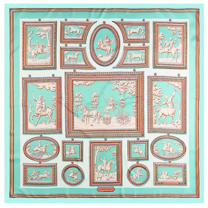 Spring new horse carriage photo frame pattern scarf scarf shawl large square scarf sunscreen scarf Yiwu scarf