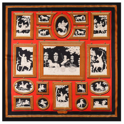 Spring new horse carriage photo frame pattern scarf scarf shawl large square scarf sunscreen scarf Yiwu scarf