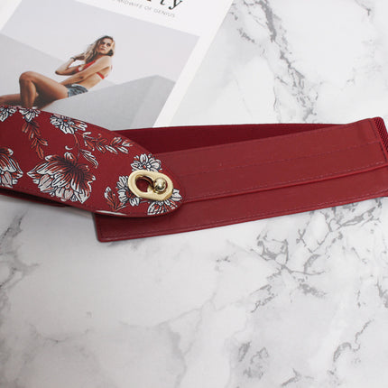 Women's leather wide belt simple casual decoration with waist seal fashionable all-Match belt personality dress trendy cool