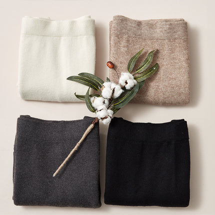 Wool Skirt Women's Autumn and Winter 100kg Knitted Hip Skirt Mid-Length High Waist Large Size Thickeneded Slit One Step Skirt
