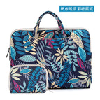 Canvas style color leaf blue bottom / 15.6 inch