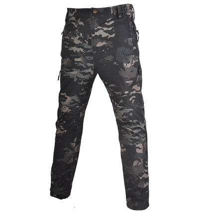 Hanye Fleece-Lined Thickened Tactical Pants for Men, Durable Softshell Pants for Training, Commuting, Workwear, Winter Camouflage Pants