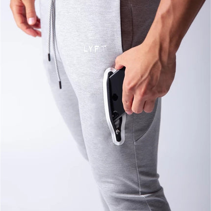 2019 Men's Sports Pants Men's Slim-Fit Elastic Invisible Zipper Casual Pants Stretch Cotton Foot-Retaining Pants Men's