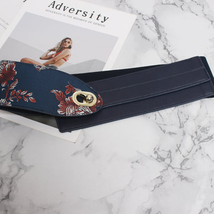 Women's leather wide belt simple casual decoration with waist seal fashionable all-Match belt personality dress trendy cool