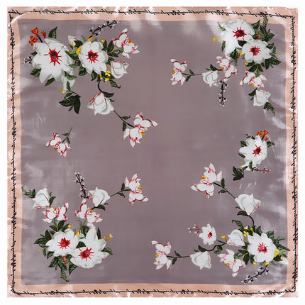 60cm spring new flower fengdan White Peony Women's Small square scarf scarf small scarf scarf scarf wholesale