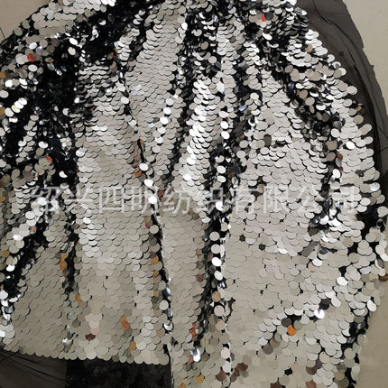 Encrypted original magic color laser fish scale sequin cloth, Mermaid sequin embroidered cloth, factory direct supply spot
