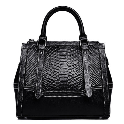 Bags for Women 2024 New Fashion Genuine Leather Crossbody Bag Women's Crocodile Pattern Handheld Shoulder Bag European and American Dropshipping