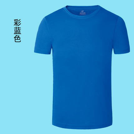 Crewneck class clothes quick-drying culture advertising shirt custom printing solid color activity team clothes short sleeve t-shirt in stock wholesale