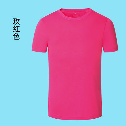 Crewneck class clothes quick-drying culture advertising shirt custom printing solid color activity team clothes short sleeve t-shirt in stock wholesale