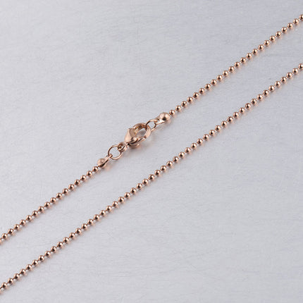Factory direct stainless steel ball ball chain wave baby chain DIY pendant jewelry with chain lobster buckle necklace 45cm