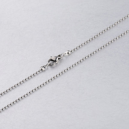 Factory direct stainless steel ball ball chain wave baby chain DIY pendant jewelry with chain lobster buckle necklace 45cm