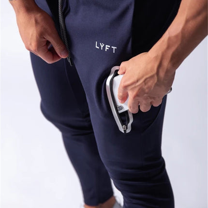 2019 Men's Sports Pants Men's Slim-Fit Elastic Invisible Zipper Casual Pants Stretch Cotton Foot-Retaining Pants Men's