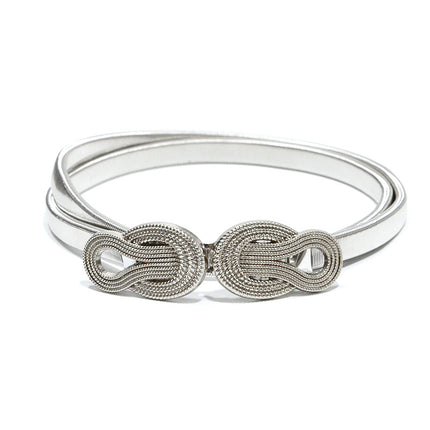 New Hot Selling Metal Women's Spring Waist Chain, Fashionable and Versatile Cloud Buckle Elastic Chain Thin Belt Body Chain