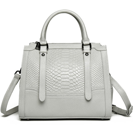 Bags for Women 2024 New Fashion Genuine Leather Crossbody Bag Women's Crocodile Pattern Handheld Shoulder Bag European and American Dropshipping