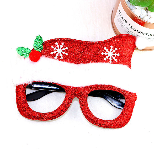 Christmas Glasses Frame Christmas Party Supplies Christmas Gift Christmas Decoration Glasses Santa Claus Glasses Factory
