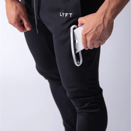 2019 Men's Sports Pants Men's Slim-Fit Elastic Invisible Zipper Casual Pants Stretch Cotton Foot-Retaining Pants Men's