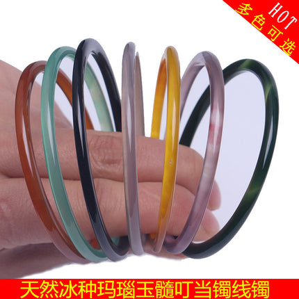 Ice Fine Line Bracelet Women's Jingle Bracelet Chalcedony Agate Bracelet Jade Bracelet Wholesale