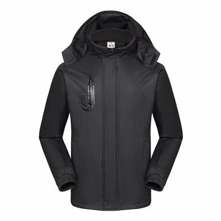 Velvet Thickeneded Jacket with Custom Printed Logo, Corporate Work Clothes, Windproof and Waterproof Warm Jacket, Advertising Shirt