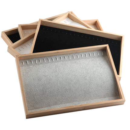 New bamboo jewelry plate necklace plate bracelet display tray storage box jewelry rack jewelry display props