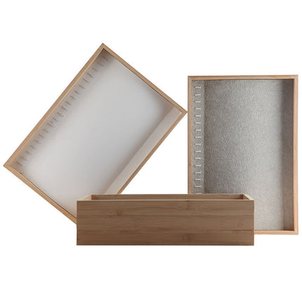 New bamboo jewelry plate necklace plate bracelet display tray storage box jewelry rack jewelry display props