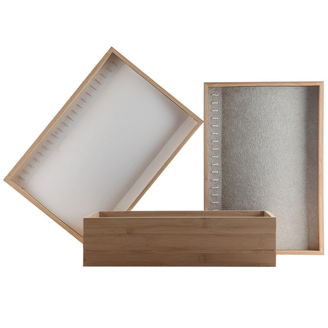 New bamboo jewelry plate necklace plate bracelet display tray storage box jewelry rack jewelry display props