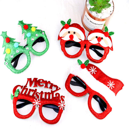 Christmas Glasses Frame Christmas Party Supplies Christmas Gift Christmas Decoration Glasses Santa Claus Glasses Factory