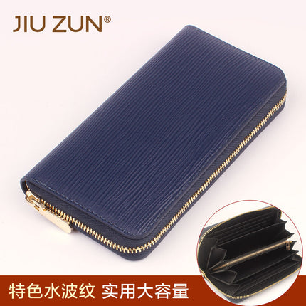 Cross-Border special for new leather long zipper men's wallet water ripple mobile phone coin purse a generation of hair