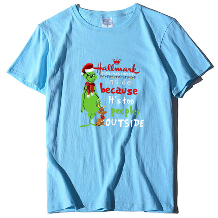 Wish Personality Green People English Printed Short-sleeved T-shirt Casual Women's T-shirt Fashion Women's Top Loose T-shirt Women