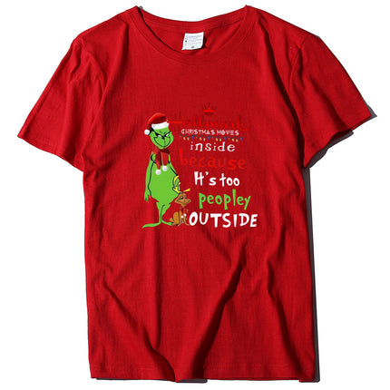 Wish Personality Green People English Printed Short-sleeved T-shirt Casual Women's T-shirt Fashion Women's Top Loose T-shirt Women