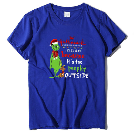 Wish Personality Green People English Printed Short-sleeved T-shirt Casual Women's T-shirt Fashion Women's Top Loose T-shirt Women