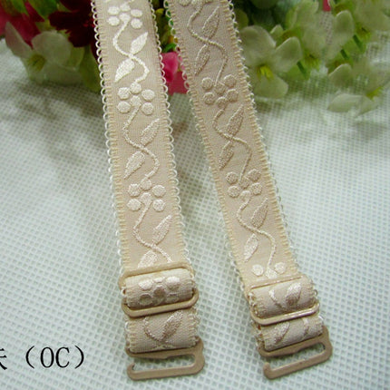 [Factory Low Price Wholesale] 1.5cm Bra Cloth Shoulder Straps Intimates Jacquard Shoulder Straps Individually Packaged