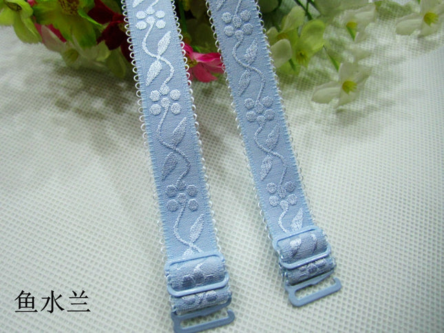 [Factory Low Price Wholesale] 1.5cm Bra Cloth Shoulder Straps Intimates Jacquard Shoulder Straps Individually Packaged