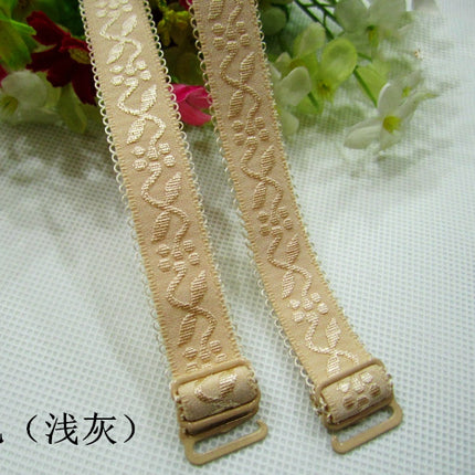 [Factory Low Price Wholesale] 1.5cm Bra Cloth Shoulder Straps Intimates Jacquard Shoulder Straps Individually Packaged