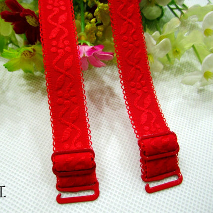 [Factory Low Price Wholesale] 1.5cm Bra Cloth Shoulder Straps Intimates Jacquard Shoulder Straps Individually Packaged