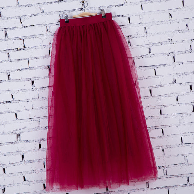 Amazon Explosions Women's European and American 4-Layer Mesh Puffy Skirt tulle skirtebay Explosions Floor Skirt