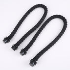 Black rope hard black button