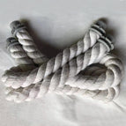 White soft rope gray button