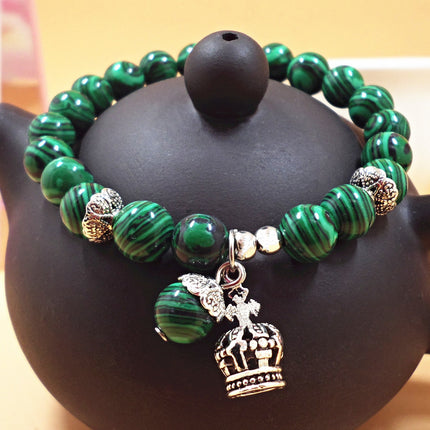 Korean Style Cat's Eye Bracelet Crown Pendant Bracelet Student Crystal Bracelet Bracelet Wholesale Bracelet Niche Korea