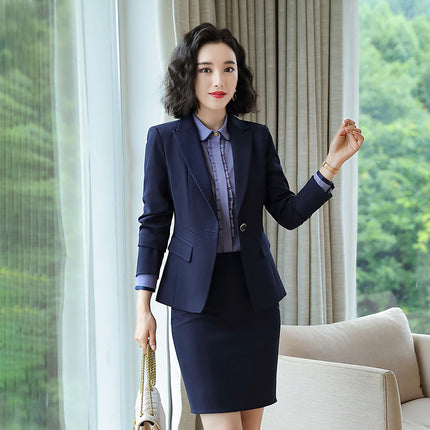 Autumn and Winter Business Suit suit Women's Fortress Work Clothes Fashion Suit Temperament Goddess Business Interview Fixes