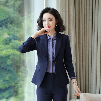 Autumn and Winter Business Suit suit Women's Fortress Work Clothes Fashion Suit Temperament Goddess Business Interview Fixes