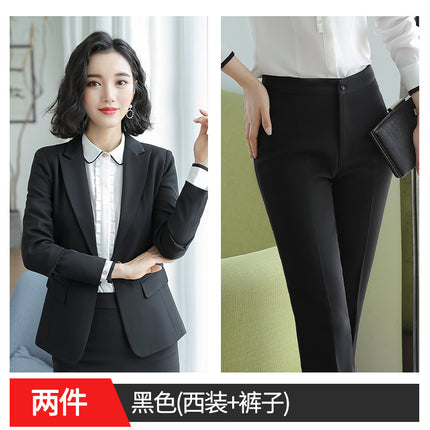 Autumn and Winter Business Suit suit Women's Fortress Work Clothes Fashion Suit Temperament Goddess Business Interview Fixes